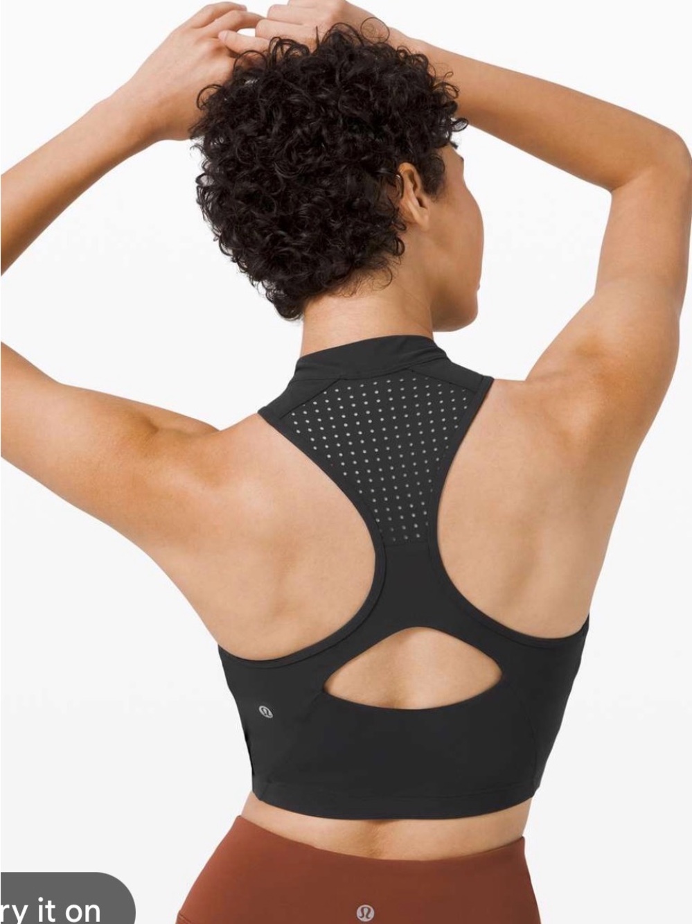 lululemon athletica Black High-Neck Racerback Sports Bra